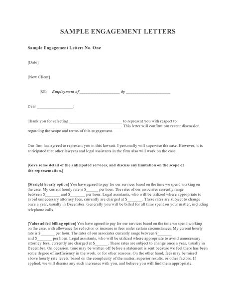 50 Editable Engagement Letter Templates (Free) ᐅ .